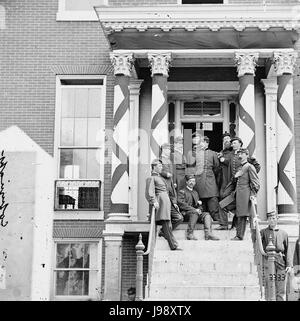 Petersburg, Virginia. Gen. Edward Ferrero and staff Stock Photo