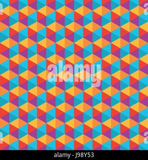 Color polygon vector modern seamless geometry pattern Stock Vector