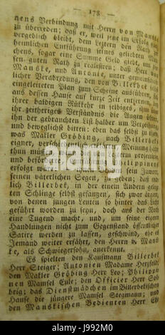 Raisonirendes Journal vom deutschen Theater zu Hamburg (1800) Seite 178 Stock Photo