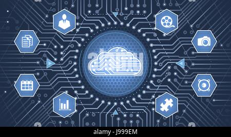 Cloud Computing Service Stock Vector