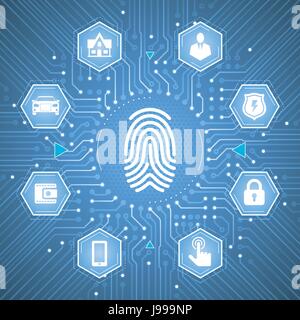 Biometric Verification Stock Vector