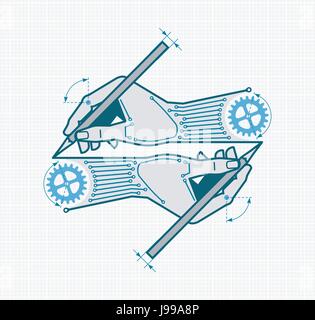 Creative Designing & Engineering Stock Vector