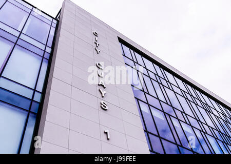 City Quays 1 office building, Belfast, Northern Ireland Stock Photo