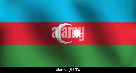 Flag of Azerbaijan - Vector Illustration Stock Vector