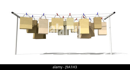 shopping, bags, buy, purchase, secured, shopping bags, dangle, fixed, Stock Photo