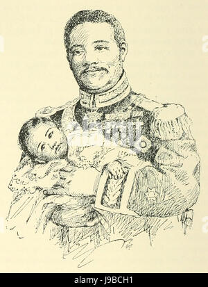 The King of Tonga With His Baby Stock Photo