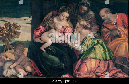 The Mystic Marriage of St Catherine, by Paolo Cagliari known as Veronese Stock Photo