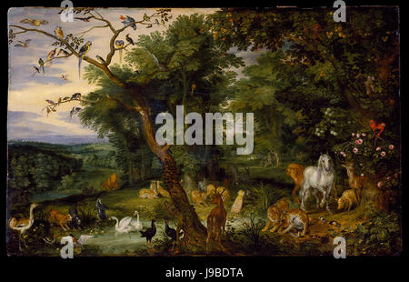 The Temptation in the Garden of Eden by Jan Brueghel the elder ...