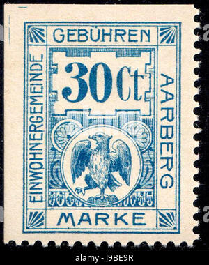 Switzerland Aarberg 1904 revenue 30C   S10C Stock Photo