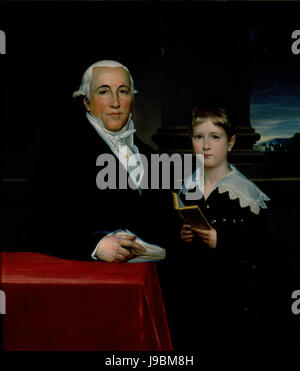 Portrait of Nicholas Legrand and His Grandson, Joseph Adolphe De Pujol by Alexandre Denis Abel de Pujol Stock Photo