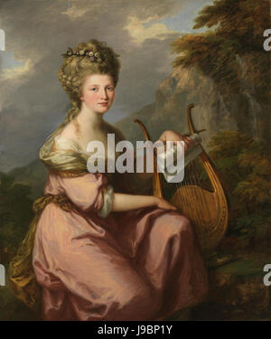 Angelica Kauffmann   Portrait of Sarah Harrop (Mrs. Bates) as a Muse   Google Art Project Stock Photo