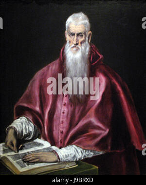 1610 El Greco St. Jerome as Scholar anagoria Stock Photo