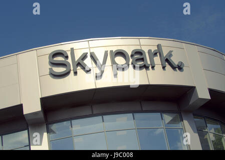 Skypark office complex Finnieston Glasgow logo Stock Photo