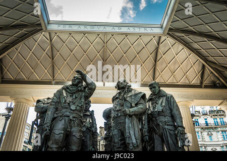 RAF Bomber Command Memorial at Hyde Park Corner, London, England, UK Stock Photo