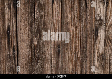 Vertical wooden texture with old paint, natural wood texture, old nails Stock Photo