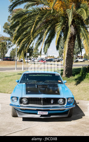 1969 Ford Mustang Mach 1 on display at Tamworth Australia. Stock Photo