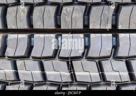 Textured pattern of a new truck tire background Stock Photo