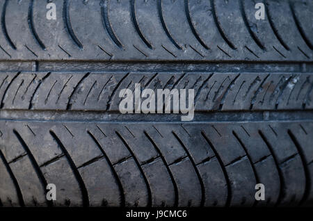 Closeup texture of a car tyre Stock Photo