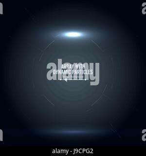 Array Vector With Splash Emitted Particles. Big Data Complex. Visualization Abstract Background  Swirled Stripes Stock Vector