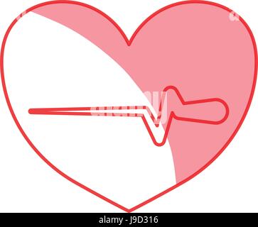 silhouette heartbeat cardio vital sign Stock Vector Image & Art - Alamy