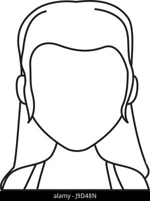 Anonymous faceless woman Stock Vector