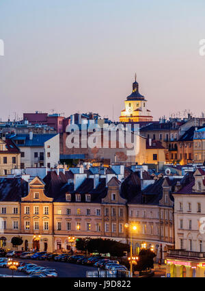 Old Town skyline at twilight, City of Lublin, Lublin Voivodeship, Poland, Europe Stock Photo