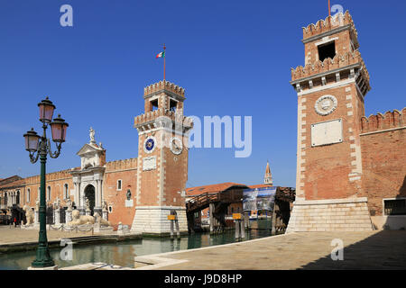 Watergate to the Arsenal of Venice, Venice, UNESCO World Heritage Site, Veneto, Italy, Europe Stock Photo