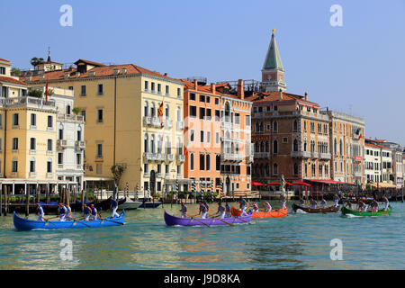 Canal Grande (Grand Canal), Venice, UNESCO World Heritage Site, Veneto, Italy, Europe Stock Photo