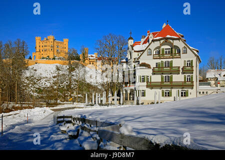 Hohenschwangau Castle near Schwangau, Allgau, Bavaria, Germany, Europe Stock Photo