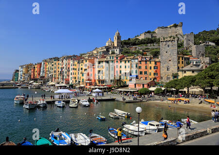 Portovenere, Italian Riviera, UNESCO World Heritage Site, Liguria, Italy, Europe Stock Photo