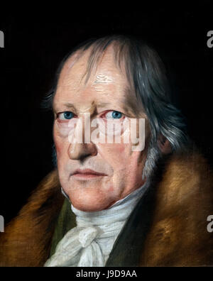 Hegel. Portrait of the German philosopher, Georg Wilhelm Friedrich Hegel (1770-1831) by Jacob Schlessinger, oil on canvas, 1831. Stock Photo