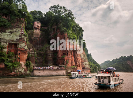 Leshan Giant Buddha, UNESCO World Heritage Site, Leshan, Sichuan Province, China, Asia Stock Photo