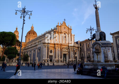 Catania Cathedral, dedicated to Saint Agatha, Catania, Sicily, Italy, Europe Stock Photo