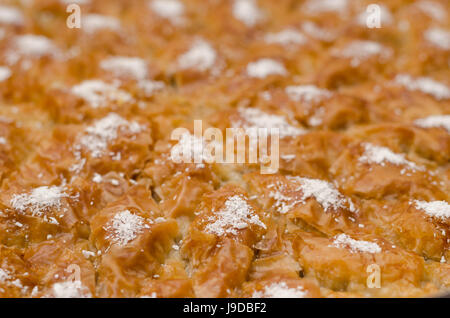 Turkish Ramadan Dessert Baklava with concept background Stock Photo