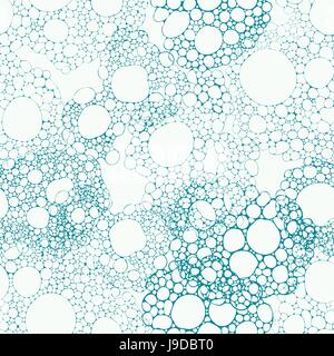 White soap bubbles and foam, seamless pattern Stock Vector