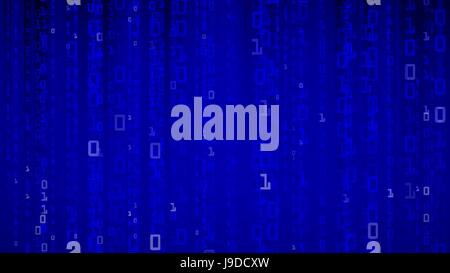 Binary Background. Streaming Binary Code. Coding Or Hacker Concept. Vector Illustration Stock Vector