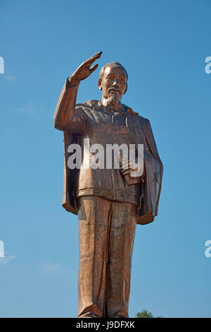 Ho Chi Minh Statue, Can Tho, Mekong Delta, Vietnam Stock Photo
