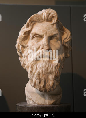 Antisthenes (445-365 BC). Greek philosopher. Roman copy of Greek original, 2nd c.BC. From Rome. Italy. British Museum. London. United Kingdom. Stock Photo