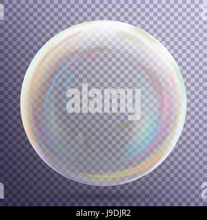 Transparency Bubble. Soap Or Underwater Or Water Bubble. Vector Illustration On Gray Background. Stock Vector