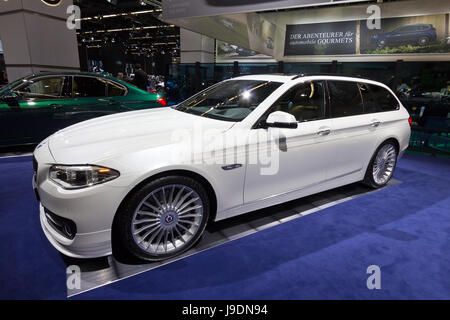 FRANKFURT, GERMANY - SEP 13: BMW Alpina B5 Bi-turbo Touring at the IAA motor show on Sep 13, 2013 in Frankfurt. More than 1.000 exhibitors from 35 cou Stock Photo