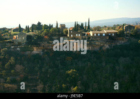 View to the Gordes, is a very beautiful hilltop village in France. Provence-Alpes-Cote d'Azur region Stock Photo