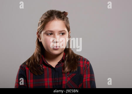 8 year old girl smiling Stock Photo