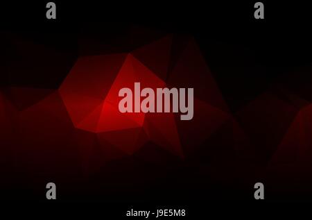 Red brown black abstract low poly geometric background Stock Vector