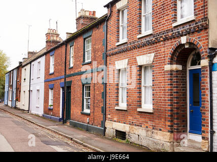 OXFORD/ UK- OCTOBER 26 2016: Exterior Of Victorian Terraced Houses In Oxford Stock Photo