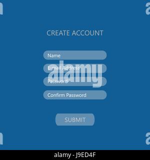 Online registration form; vector illustration Stock Vector