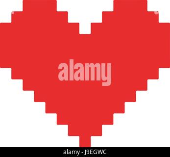 Pixel heart. Concept vector illustration. Stock Vector