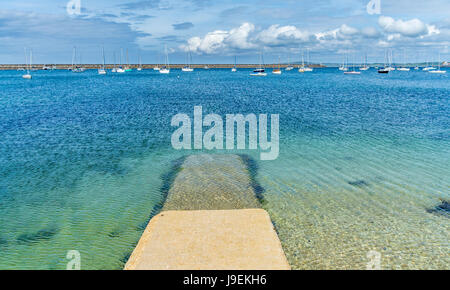 View of Holyhead Marina on Anglesey in North Wales, UK. Stock Photo