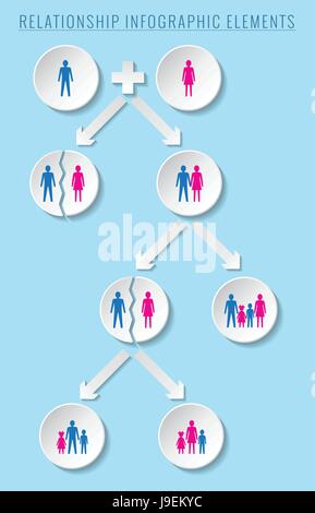 Infographic elements. Relationship and family concepts. Stock Vector