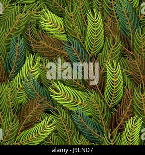 Seamless spruce pattern. Military background. Army structure from spruce branches. Protective clothing ornament soldiers from trees. Many Fir branches Stock Vector