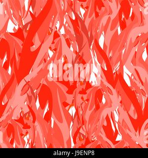 Fire seamless pattern. Flame background. Tongues of flame red abstract vector background Stock Vector